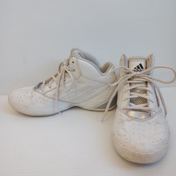 Adidas White Basketball Shoes - W 6 (Z06445-V04) - Picture 5 of 8